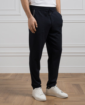 Loro Piana Синие спортивные брюки с кашемиром FAF8497