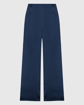 Cult gaia Темно-синие шелковые брюки PT1805SA