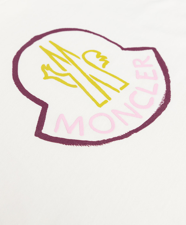 Moncler ENFANT Дитяча футболка з принтом логотипу 8C00016839078 зображення 3