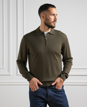 Cashmere&Whiskey Поло цвета хаки из шерсти 94394Z