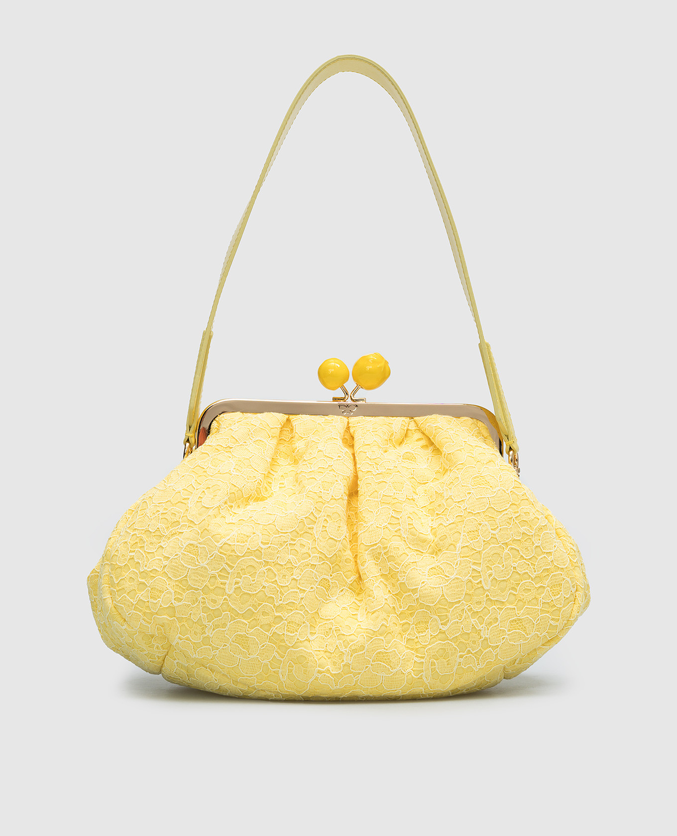 Yellow bag with lace