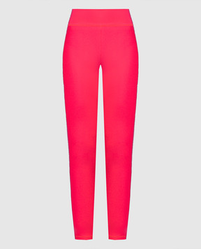 Versace Jeans Couture Розовые леггинсы с брендированными лампасами. 76HAC114J0128