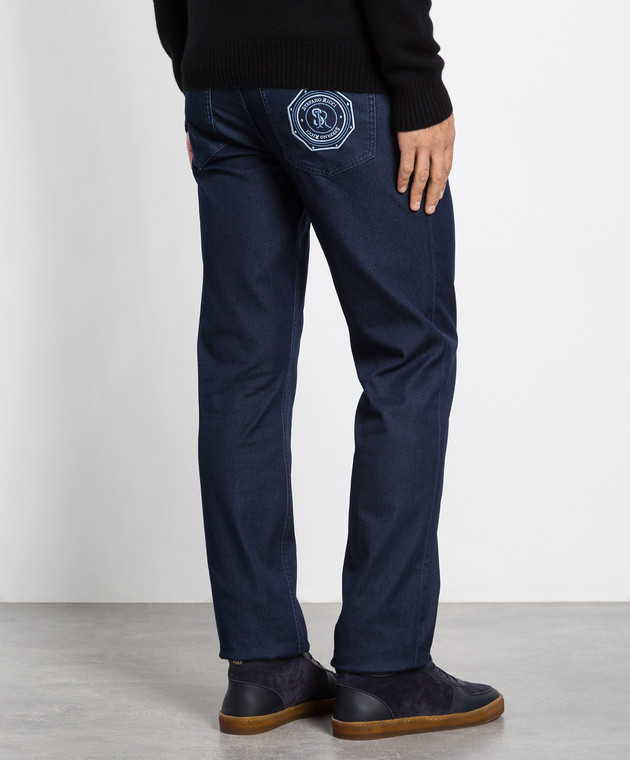 Stefano Ricci Сині джинси з вишивкою логотипу MFT22R1080Z901BL зображення 4