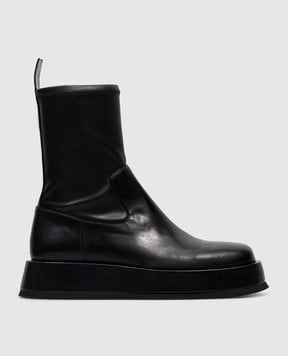 Gia Borghini Чорні шкіряні черевики RHW11N5000