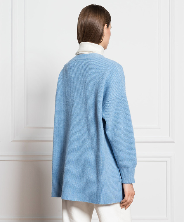 Ballantyne Голубой кардиган из шерсти B1K3027W114 изображение 4