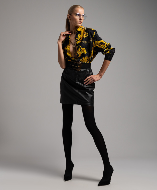 Versace Jeans Couture Black blouse with Chain Couture print 75HAL222NS289 image 2