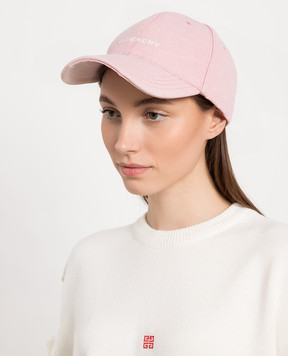 Givenchy Рожева кепка з вишивкою логотипа BPZ022P0NQ