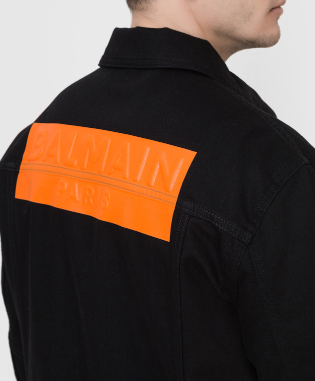 Balmain Джинсова куртка з логотипом XH1TC140DB59 зображення 5