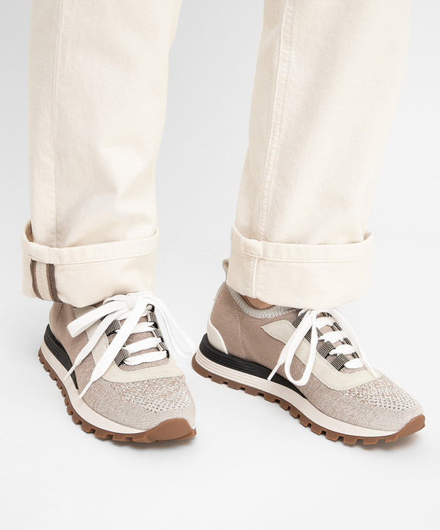 Brunello Cucinelli Бежевые кроссовки MZ35G1804 изображение 2