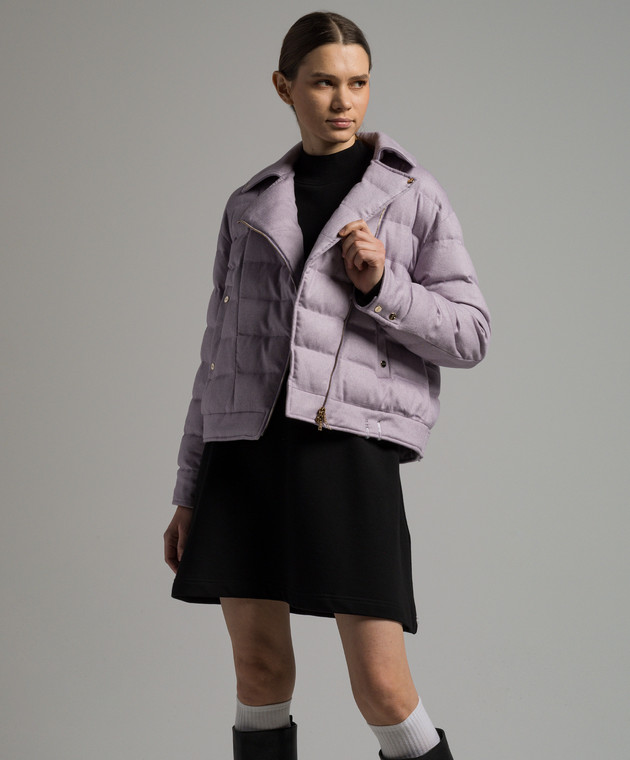 Herno Purple down jacket made of wool and cashmere PI001809D38087 image 3