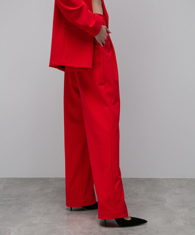 Twinset Червоні штани з металевим логотипом 232AT2033 зображення 4