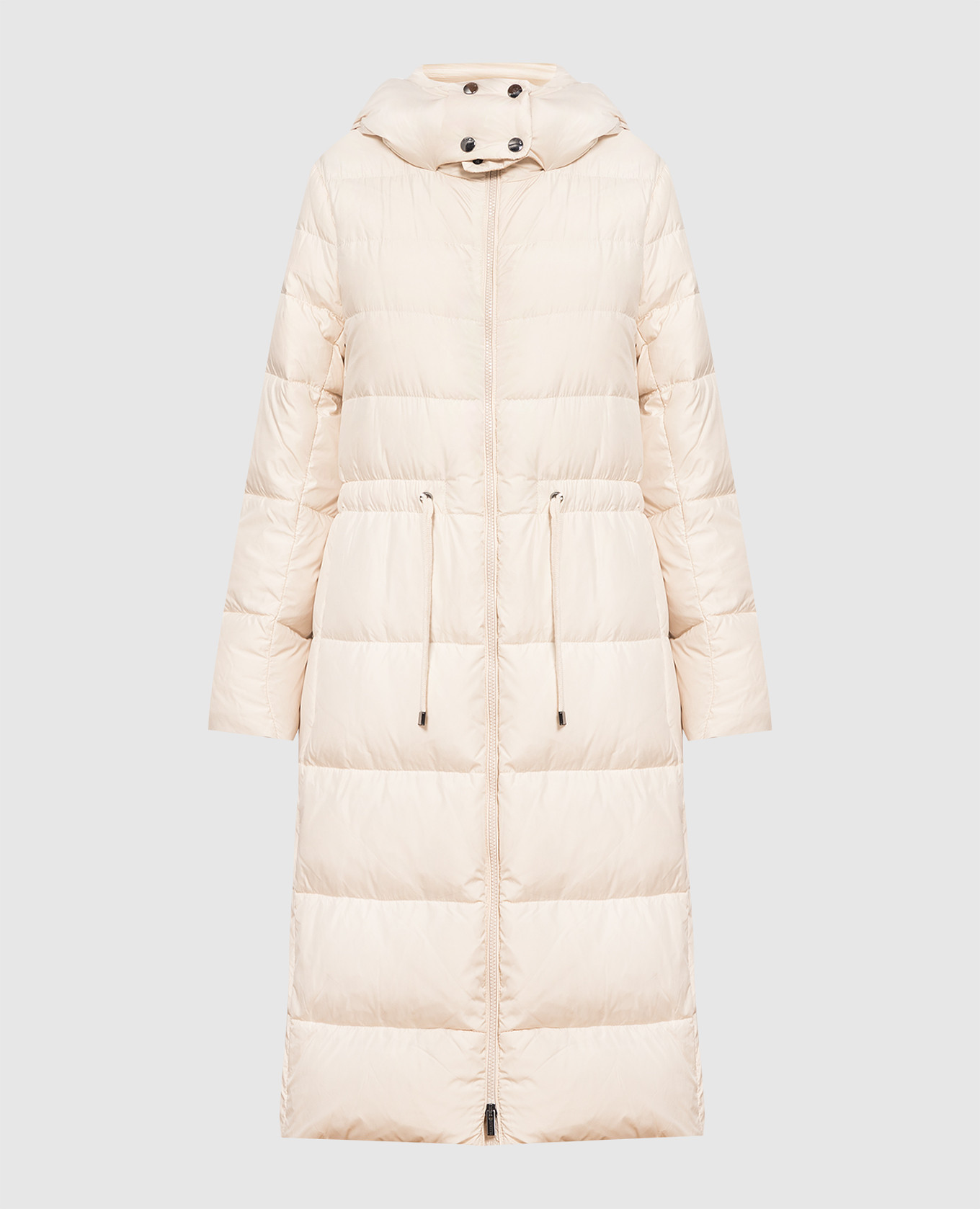 Light beige quilted down jacket