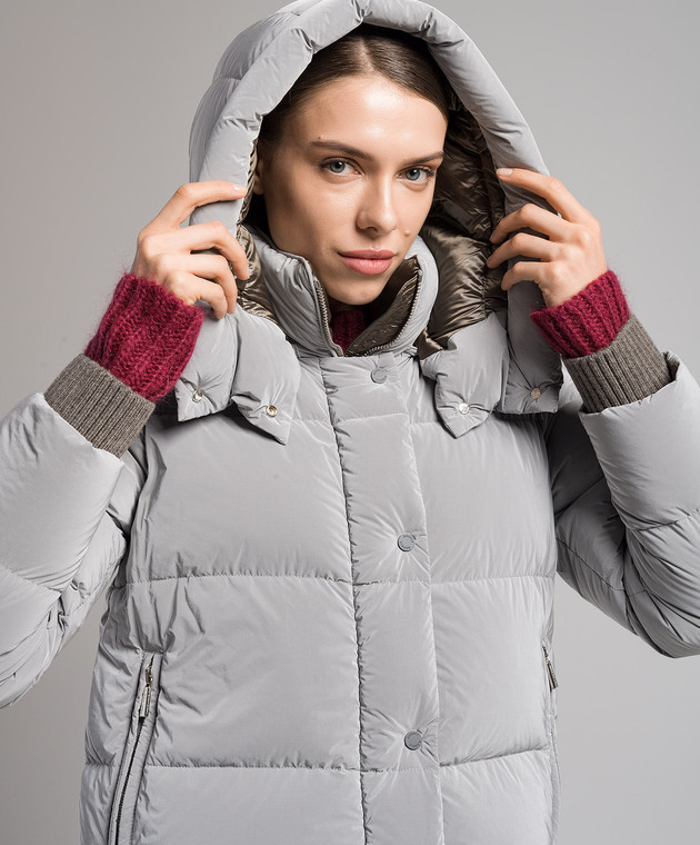 MooRER Серый пуховик Thuile THUILEOS изображение 5