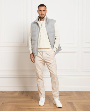 Brunello Cucinelli Белый свитер из кашемира M22707204