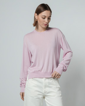 Jil Sander Розовый свитер с шерстью, кашемиром и шелком. J01GP0003J14501