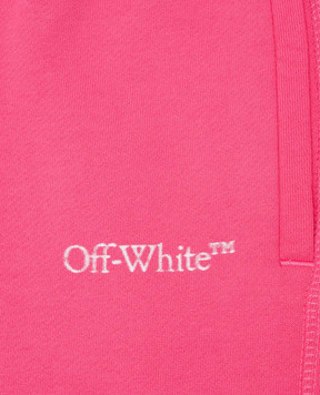 Off-White Дитячі рожеві джогери з принтом логотипа OGCH001F23FLE002