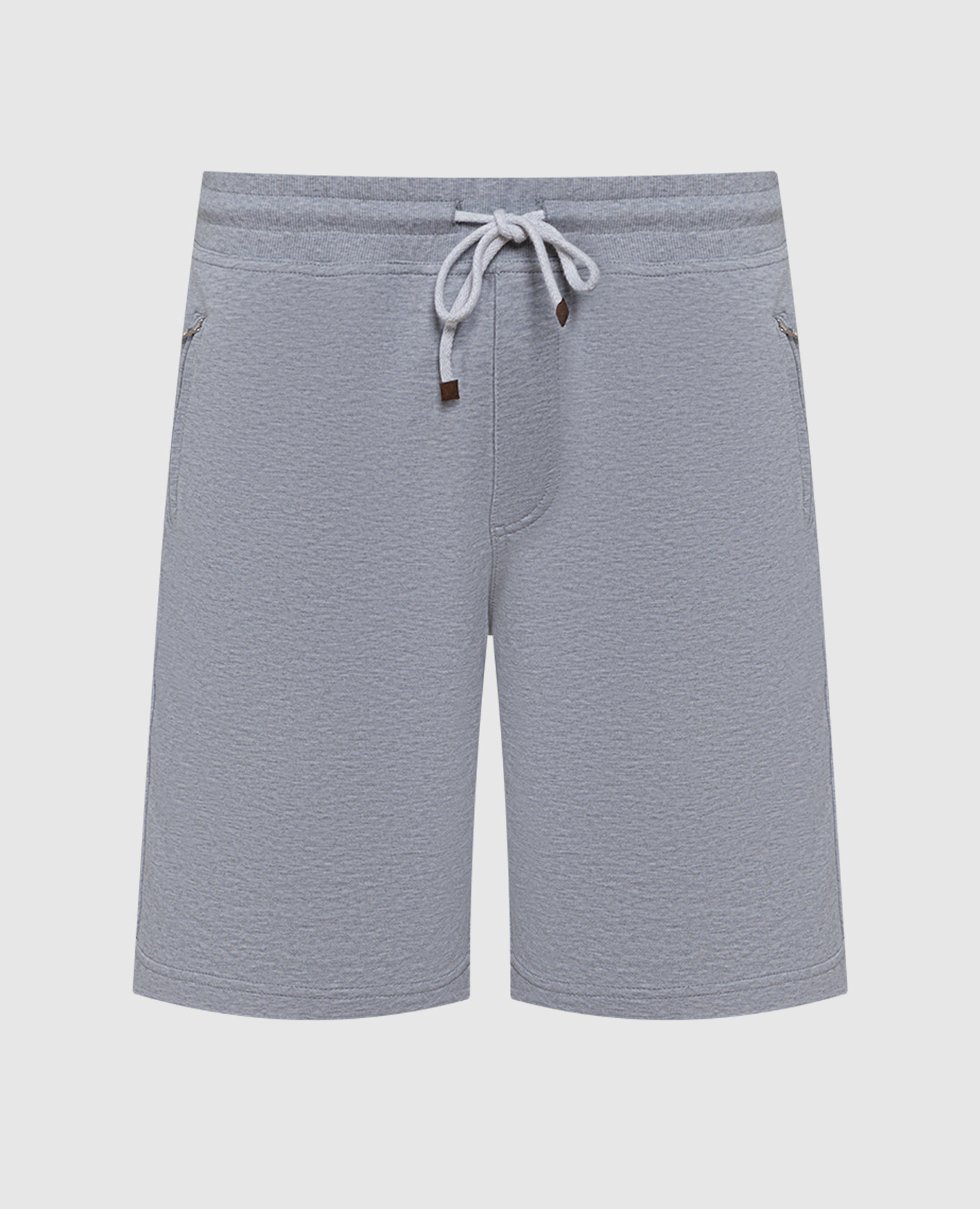 Gray melange shorts