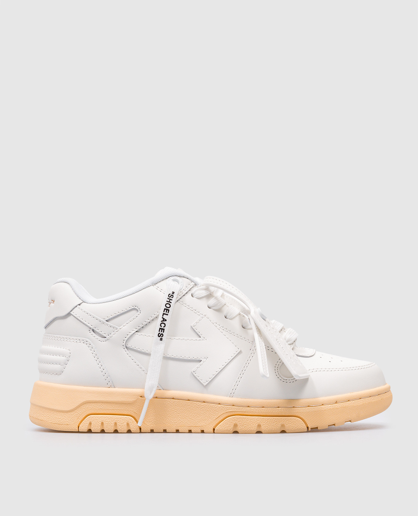 

Белые кожаные кроссовки Out Of Office с принтом логотипа, Белый, Кроссовки