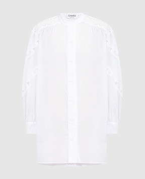 Charo Ruiz White Marian blouse with lace 231201