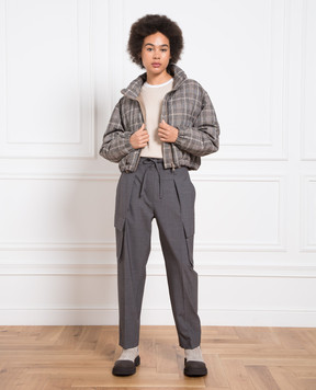 Brunello Cucinelli Серые карго с цепочкой мониль MPW07P8312