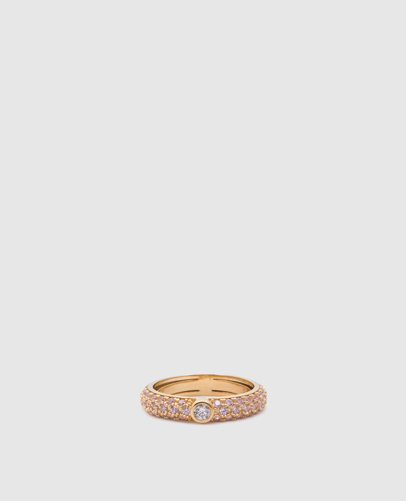 

Серебряное кольцо Easy Chic с розовым цирконием., Розовый, Кольца