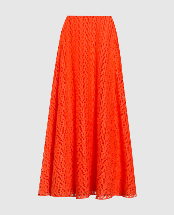 Orange perforated skirt