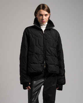 Jil Sander Черный пуховик с шарфом и митенками J02AF0105J65152
