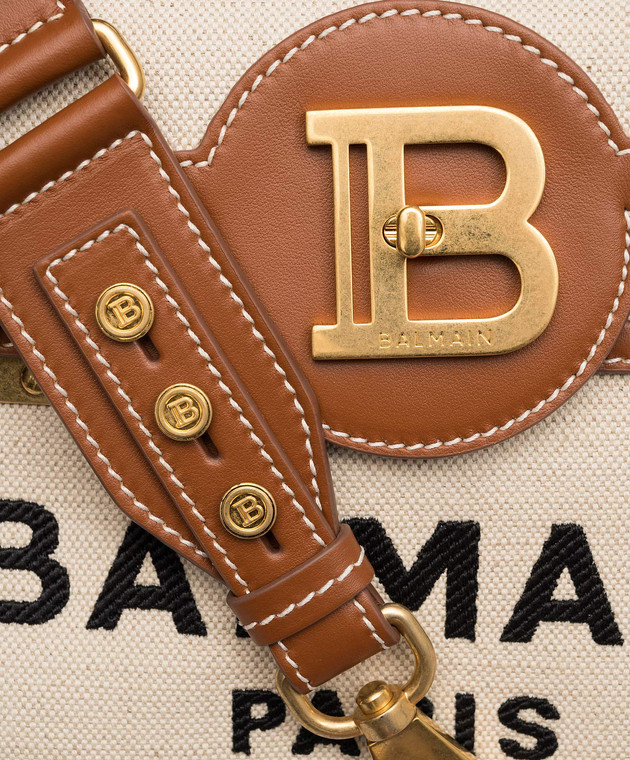 Balmain Сумка-сетчел B-Buzz с логотипом AN1DB530TCFE изображение 5