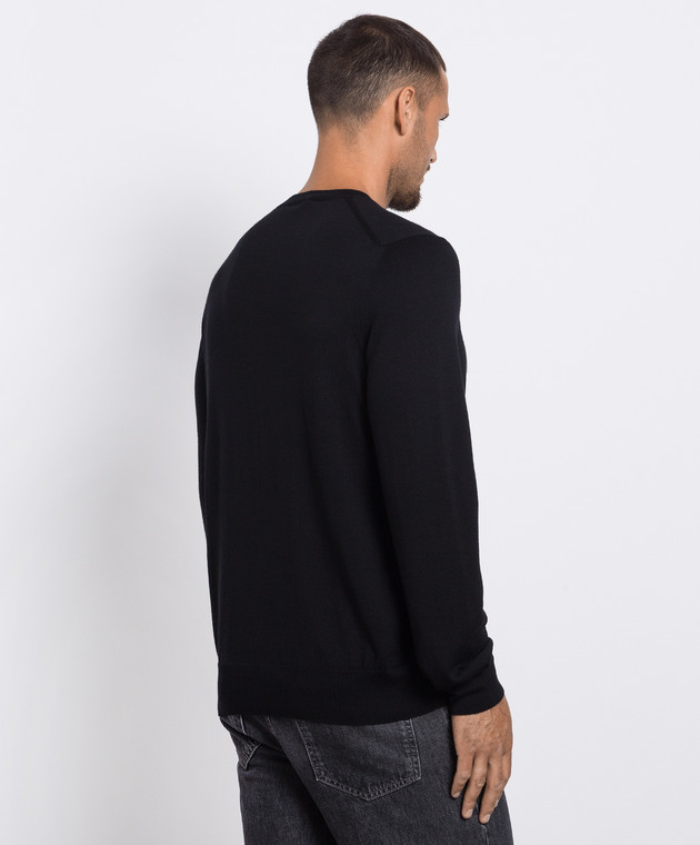 Alexander McQueen Black wool jumper with logo 752042Q1XHN image 4