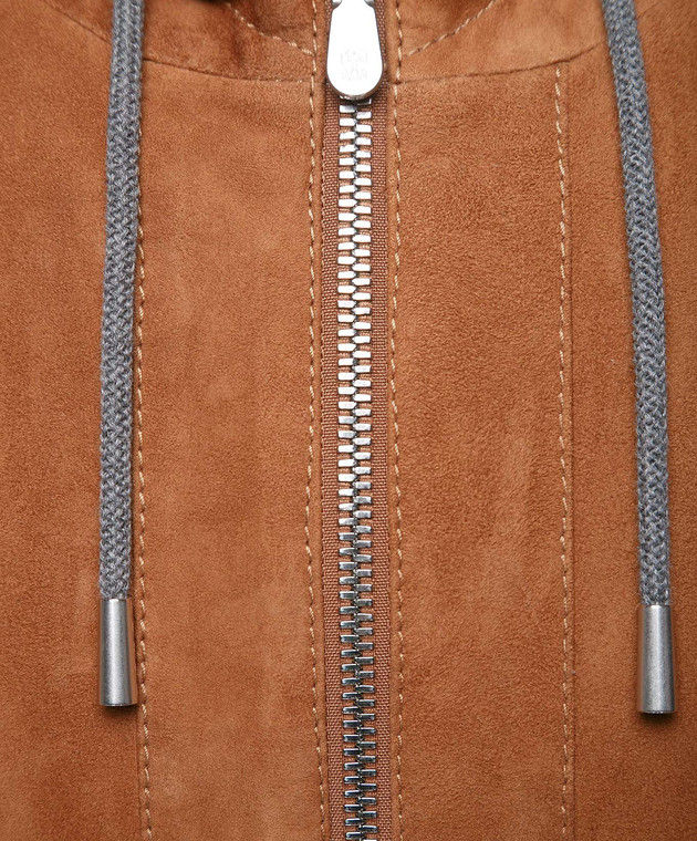 Brunello Cucinelli Рыжая замшевая куртка M0PCL1364 изображение 5
