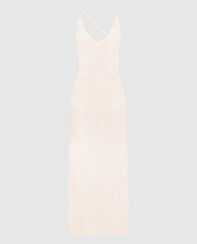 Peserico Бежева сукня з ланцюжком моніль E02344F01940