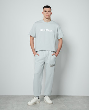 Helmut Lang Блакитні джогери з принтом логотипа SPACE N09HM211