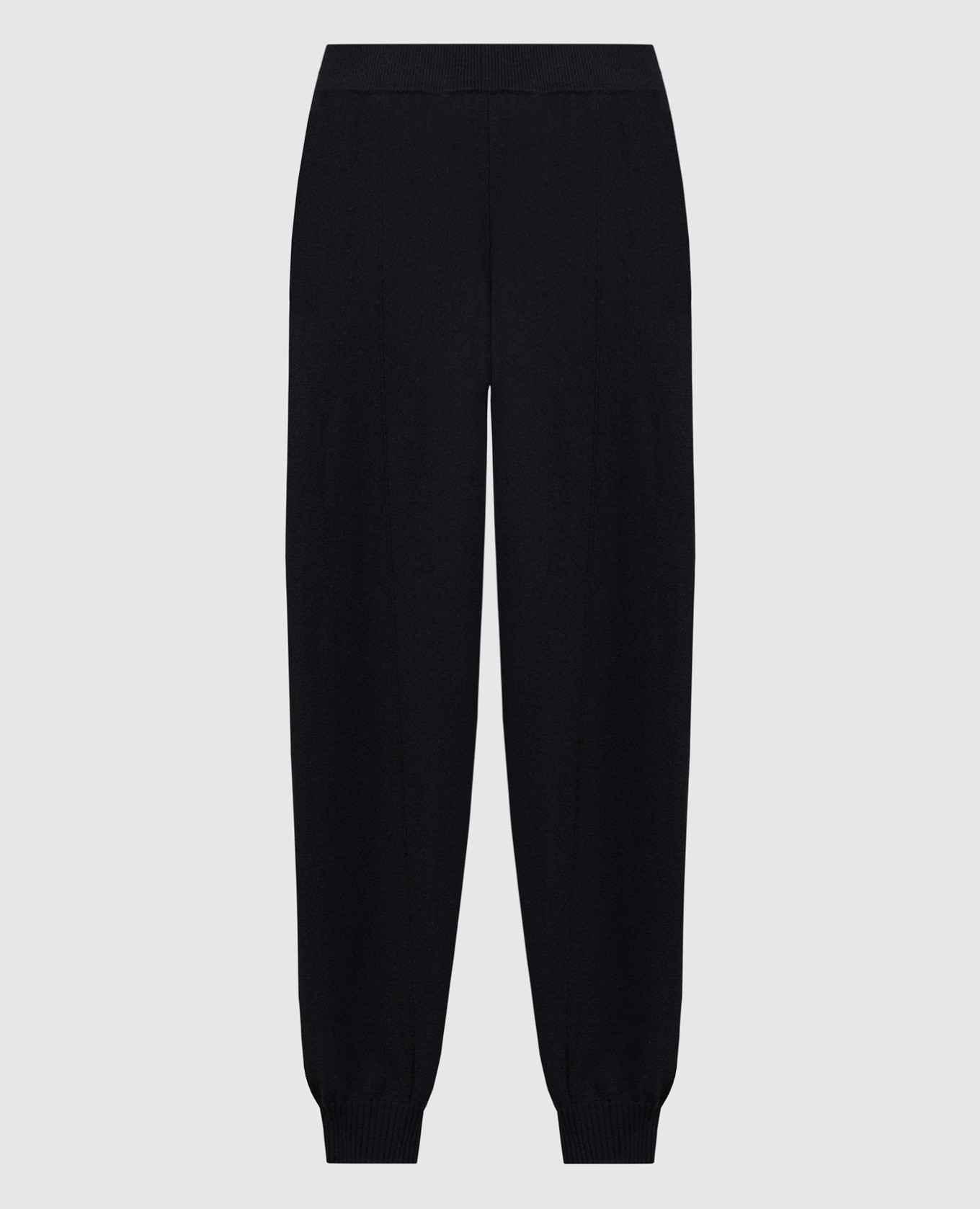 Black joggers made of wool