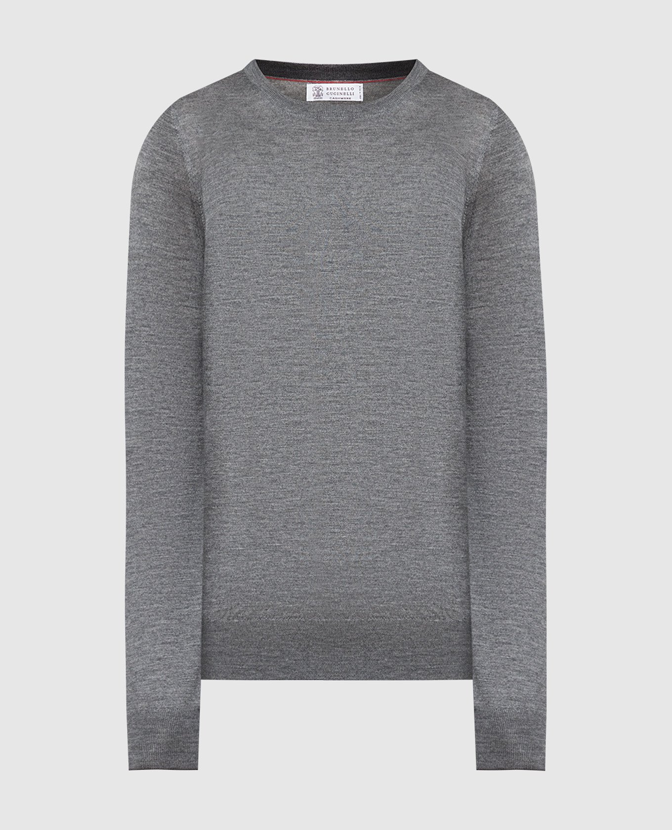 Gray jumper made of cashmere and silk