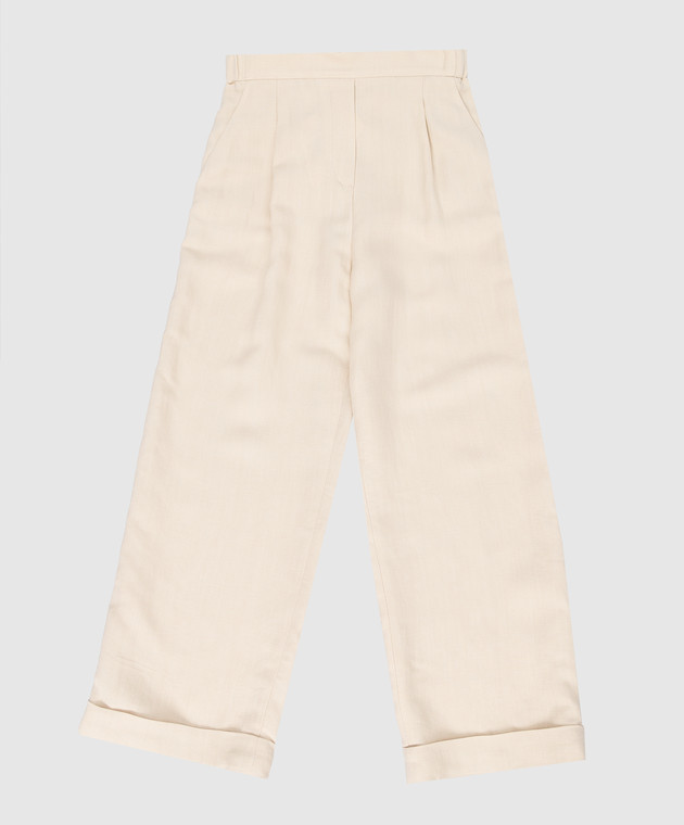 Brunello Cucinelli Дитячі світло-бежеві штани із защипами BH126P014A