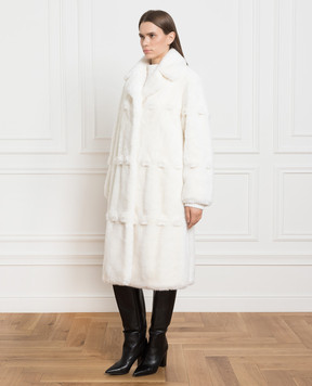 Ermanno Scervino Белое пальто D430D303GOH