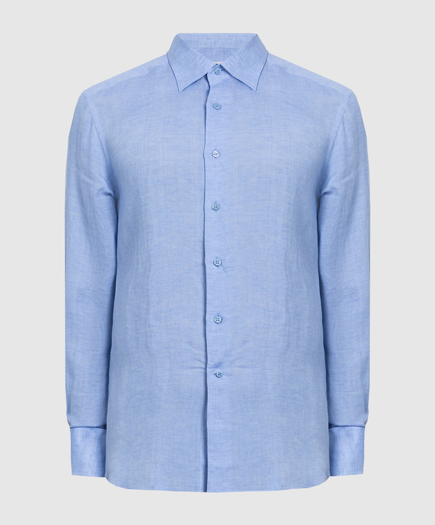 Stefano Ricci Блакитна сорочка із льону MC004606L2320