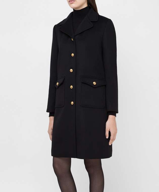 Gucci Черное пальто из шерсти 494500ZHW03 изображение 3