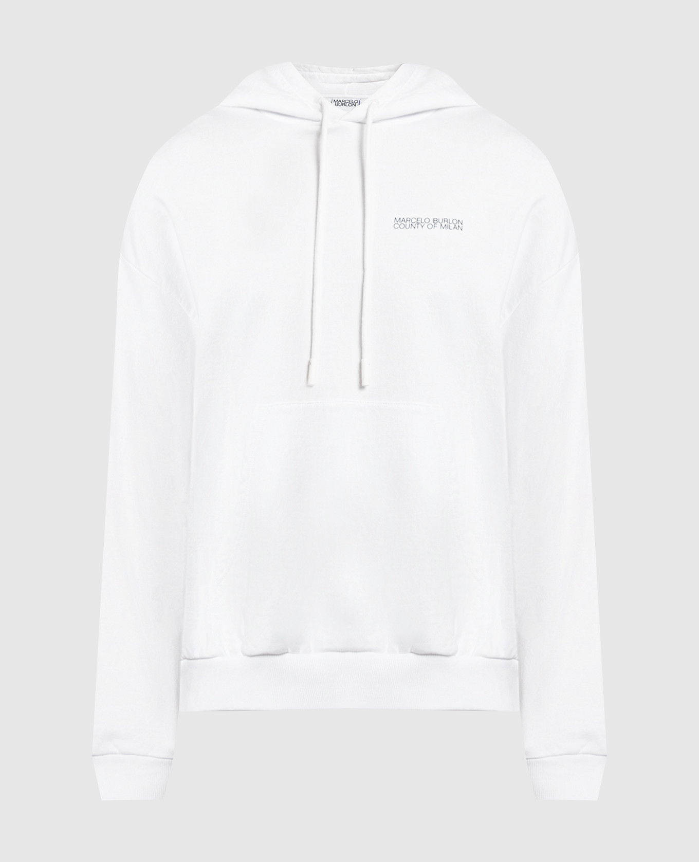 White TEMPERA OVER CROSS hoodie with contrasting logo