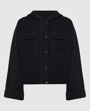 Brunello Cucinelli Чорна куртка з ланцюжком моніль MH827EM616