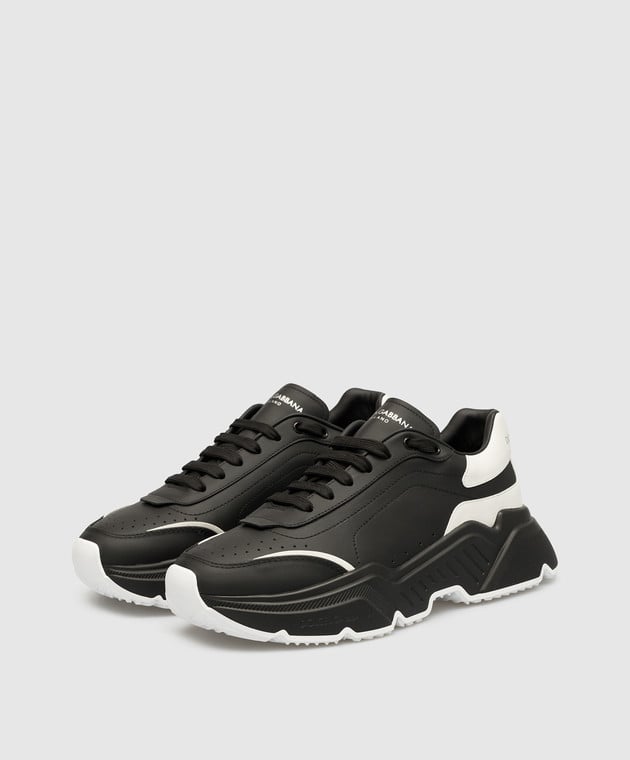 Dolce&Gabbana Daymaster logo sneakers in black leather CS1791AX589 image 2