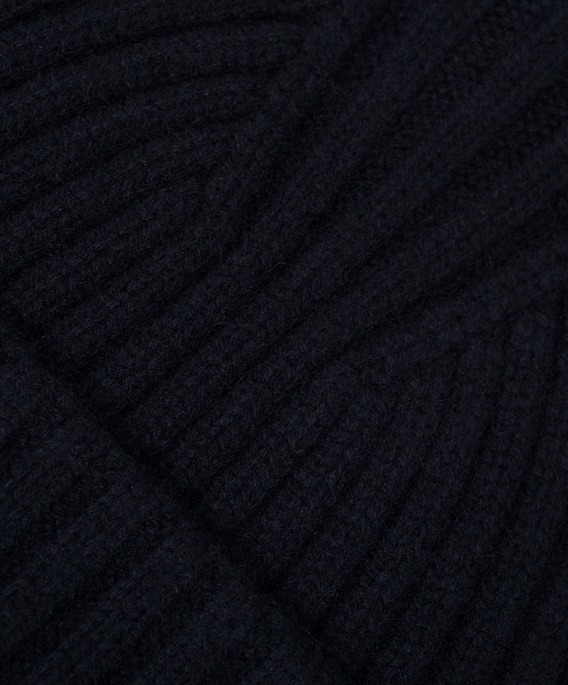 Toteme Blue ribbed cashmere hat 234WSAHT232YA0016 image 4