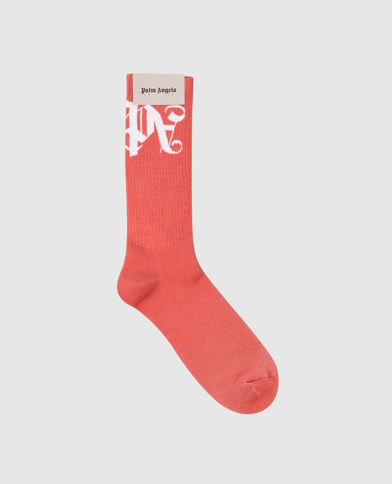 Orange monogrammed socks