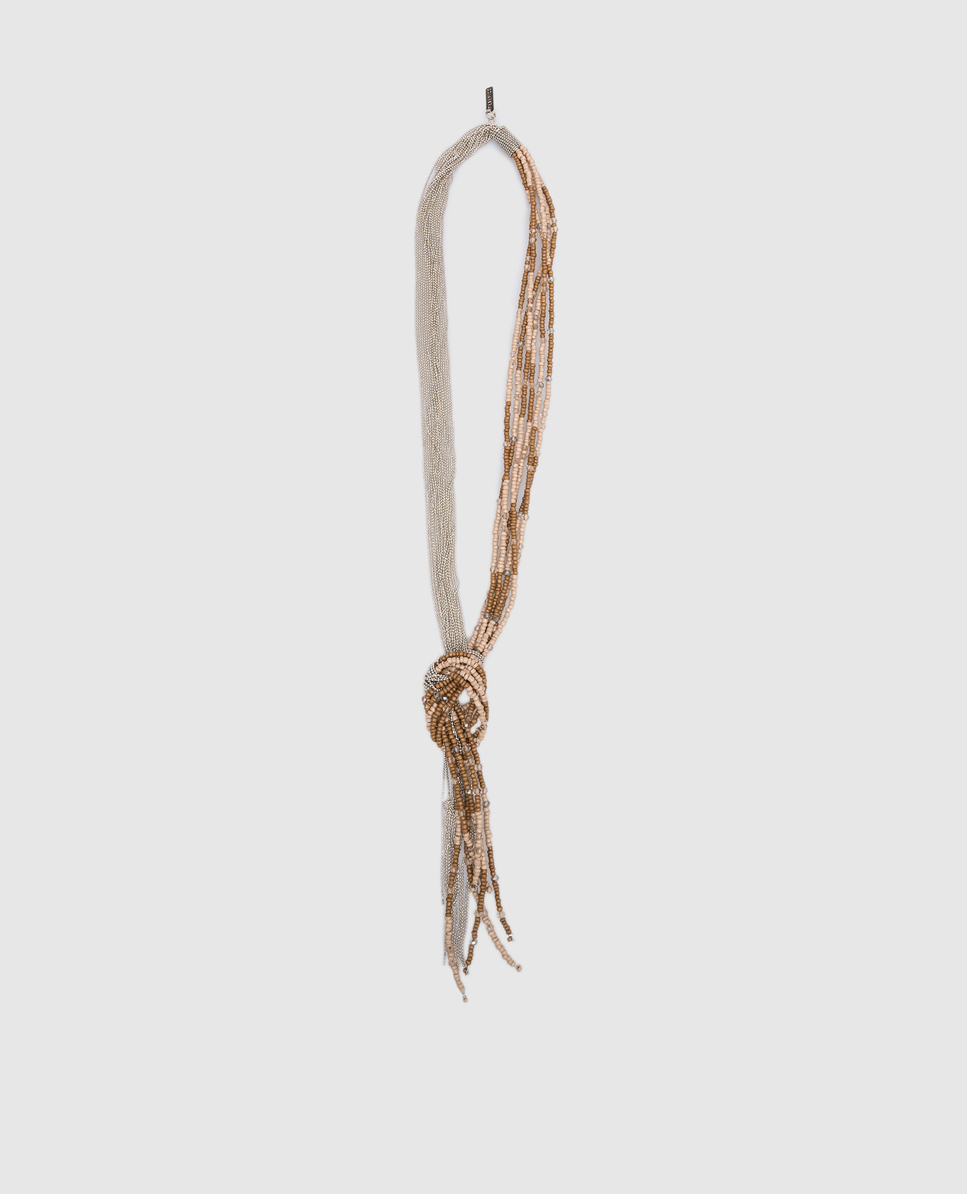 Brown necklace with monil chain