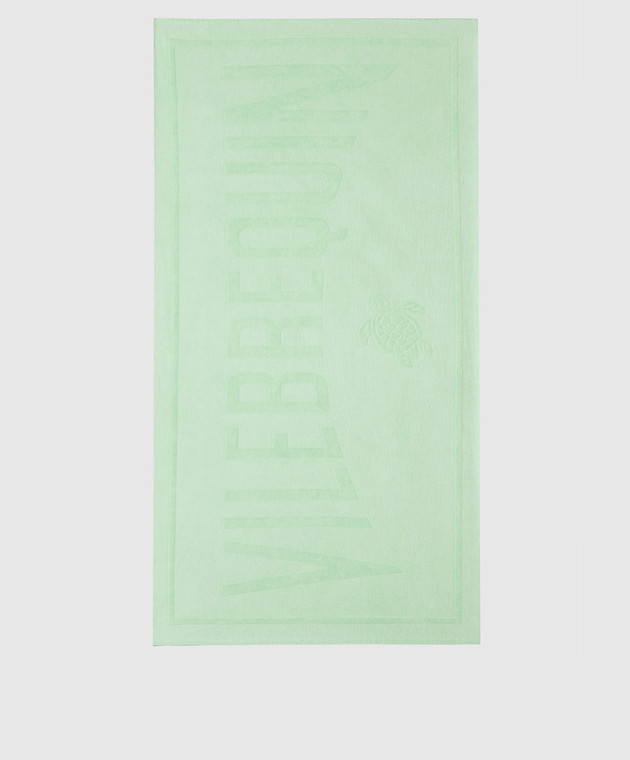 Vilebrequin Green towel SAND in logo pattern SANH3200w