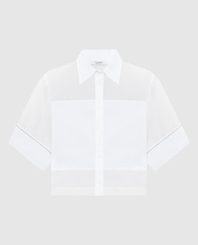 Peserico Белая укороченная блуза с цепочкой мониль S061028372C