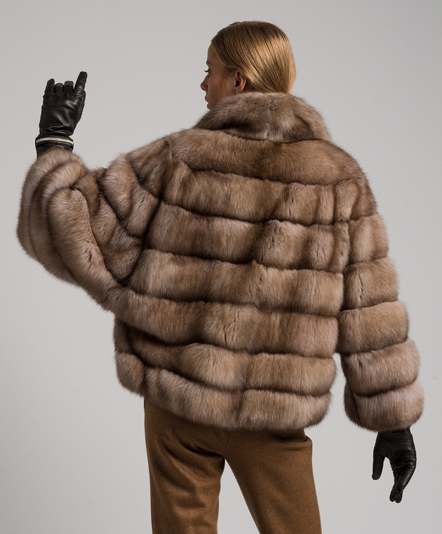 MalaMati Шуба из меха соболя с регулируемым низом ZIBc изображение 4