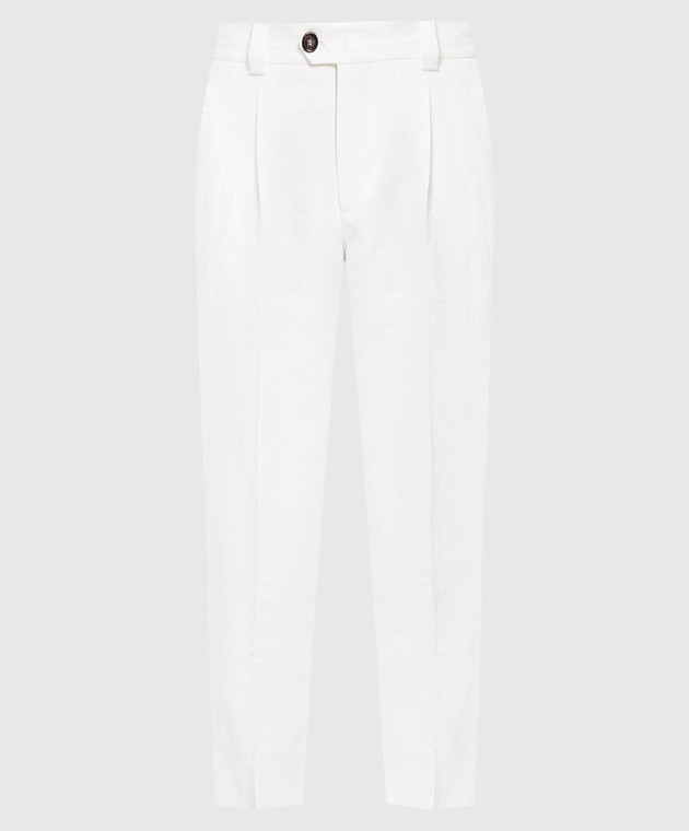 Brunello Cucinelli Білі штани з льону MW431E1450
