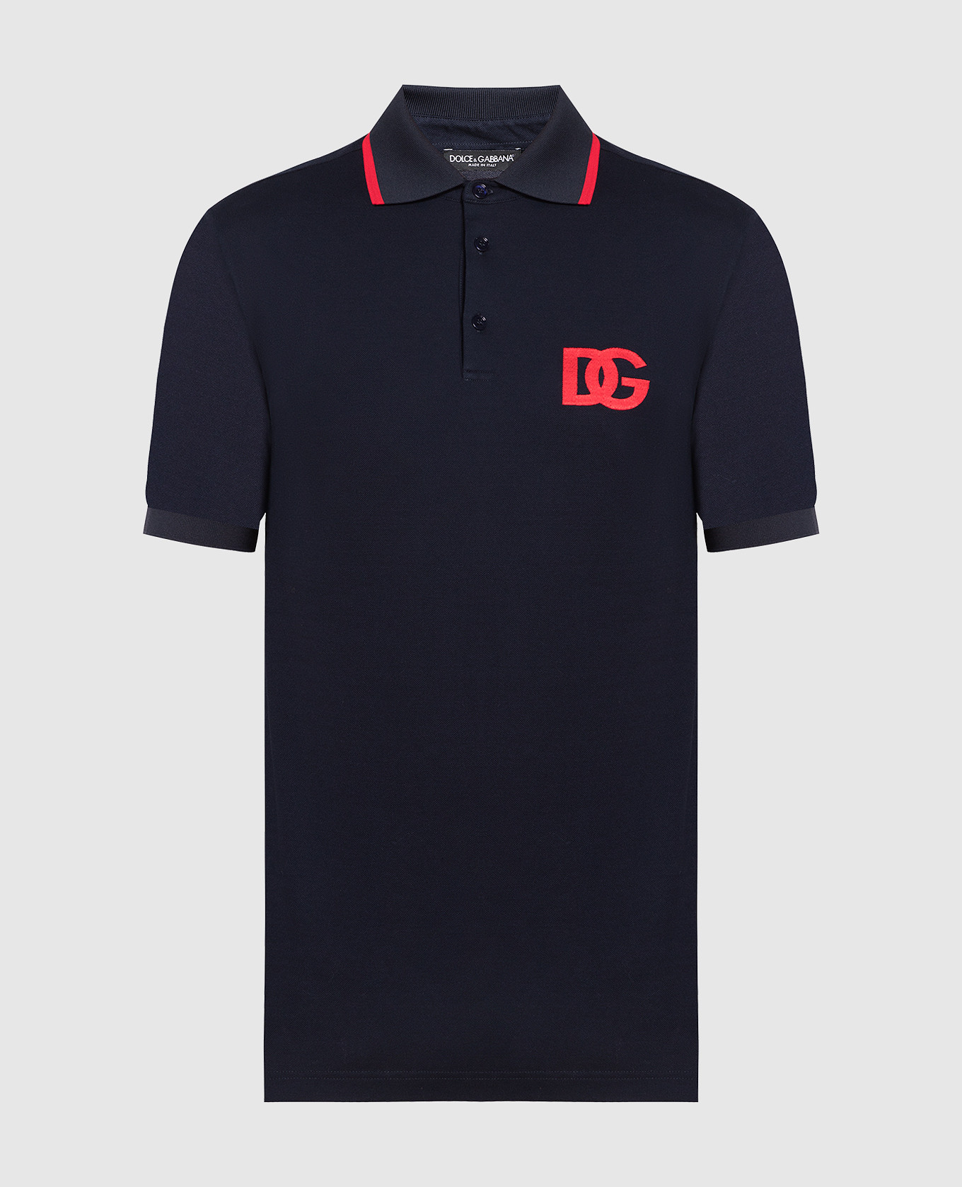 Blue polo with DG logo embroidery