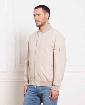 Brunello Cucinelli Бежевый бомбер MD4796496
